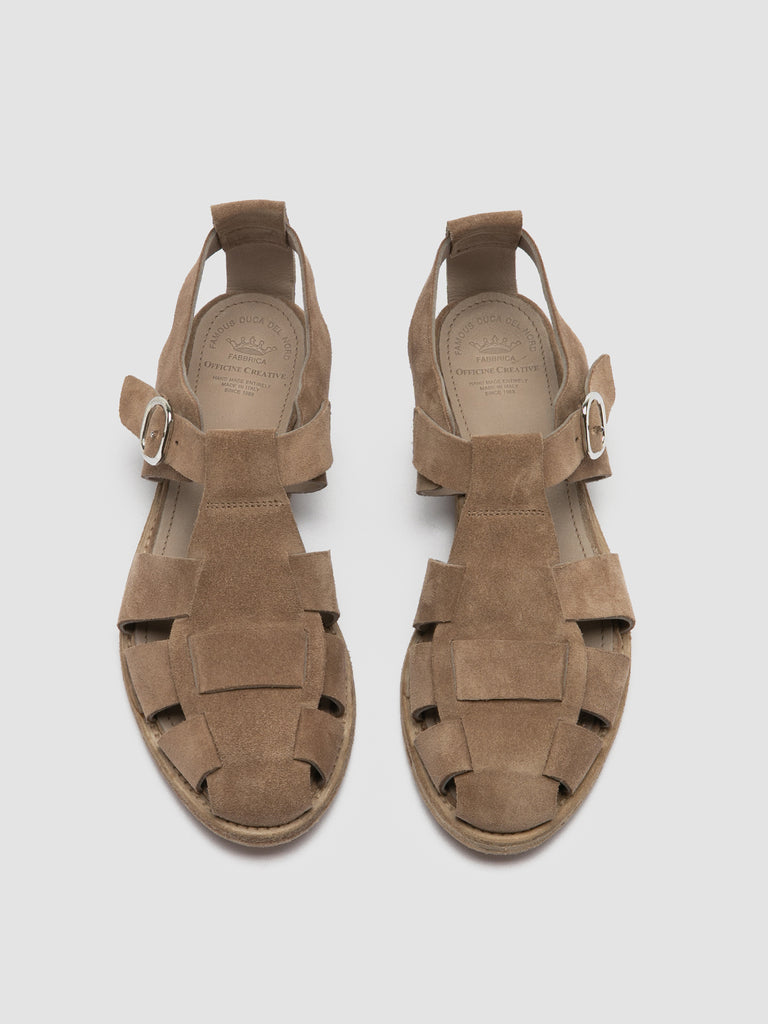 LEXIKON 536 - Taupe Suede Sandals-hover