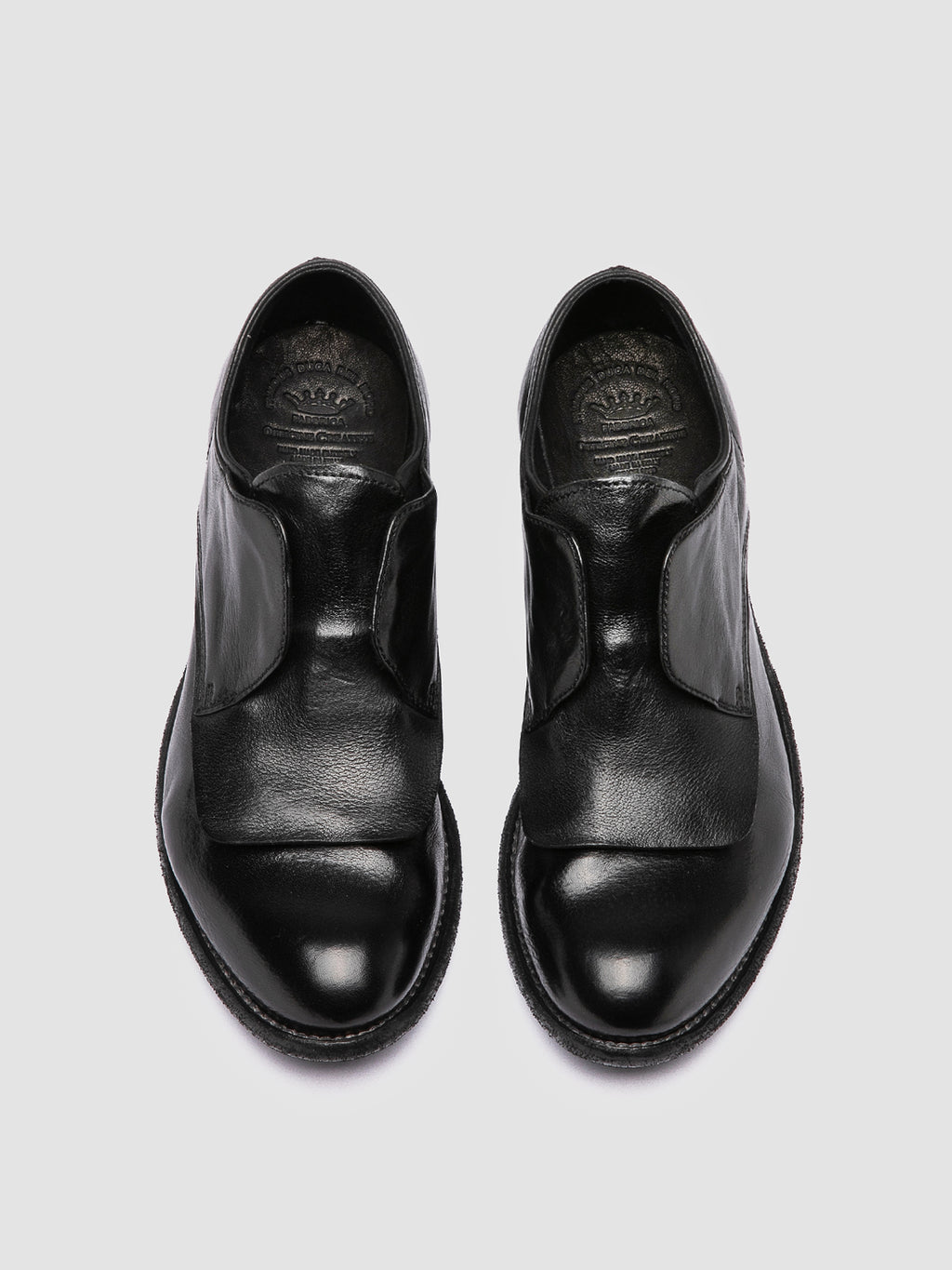 LEXIKON 550 - schwarze Derbyschuhe aus Leder - image 2,side view