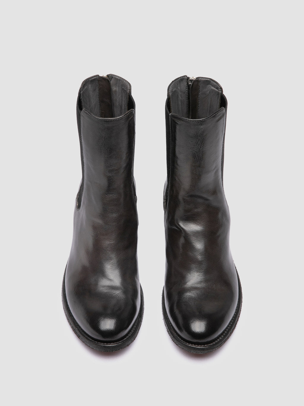 LISON 017 - Graue Chelsea-Stiefel aus Leder - image 2,side view