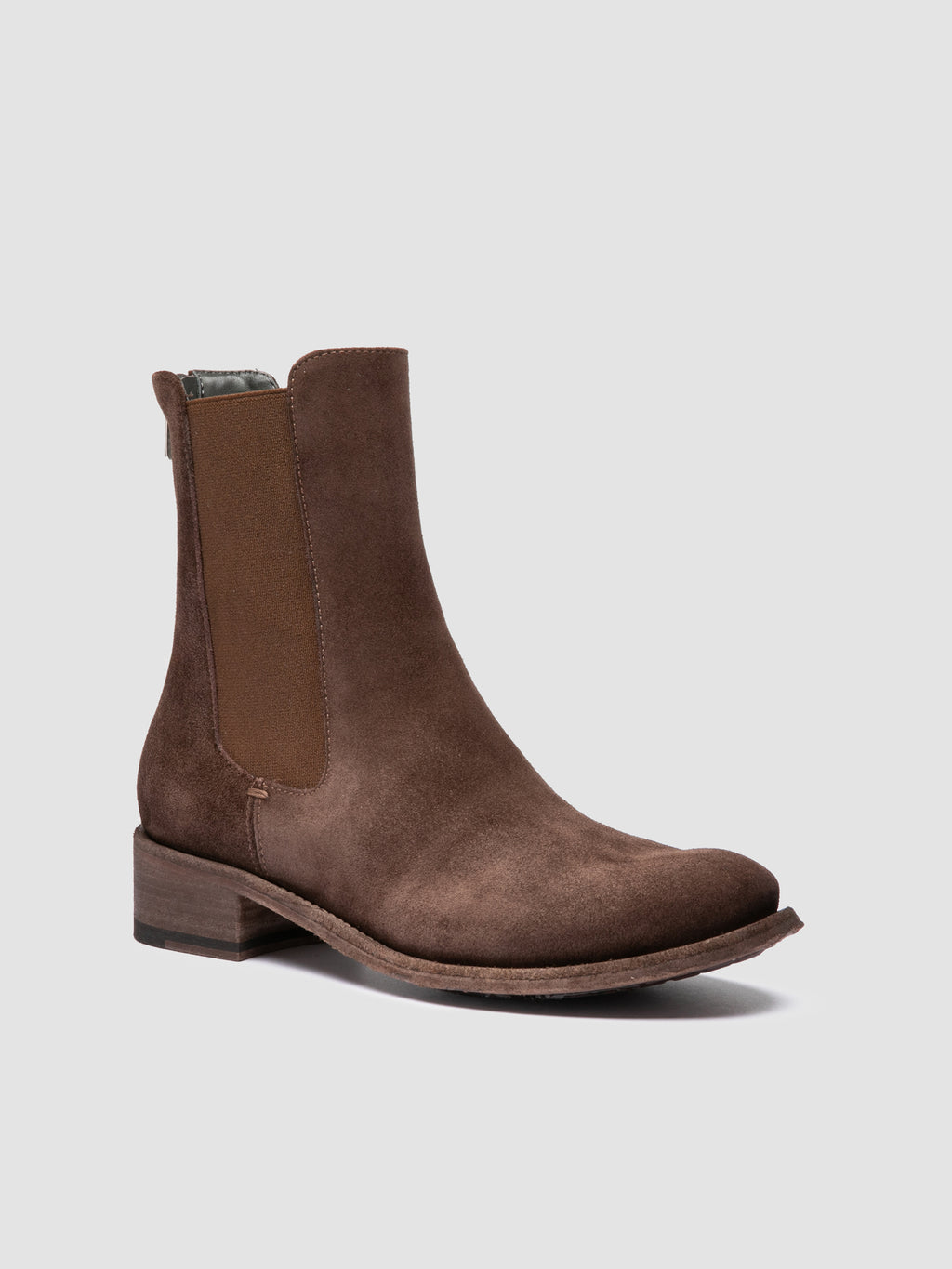 LISON 017 - Brown Suede Chelsea Boots - image 3,side view