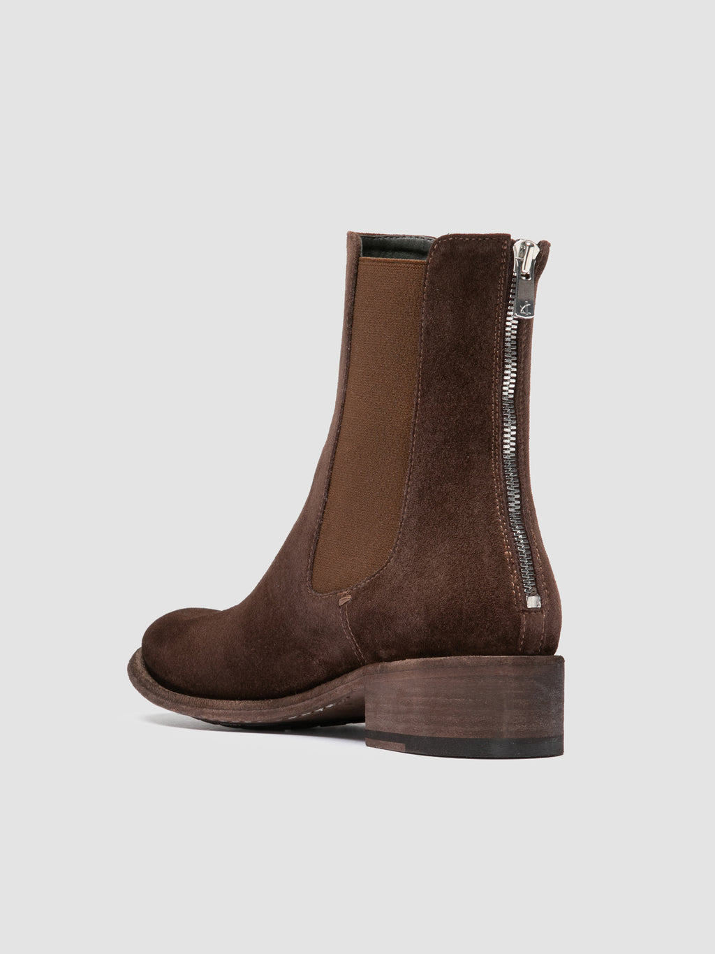 LISON 017 - Brown Suede Chelsea Boots - image 4,side view