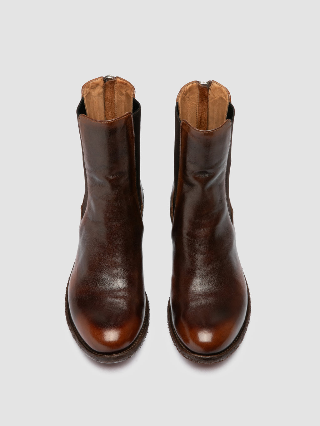 LISON 017 - Braune Chelsea-Stiefel aus Leder - image 2,side view