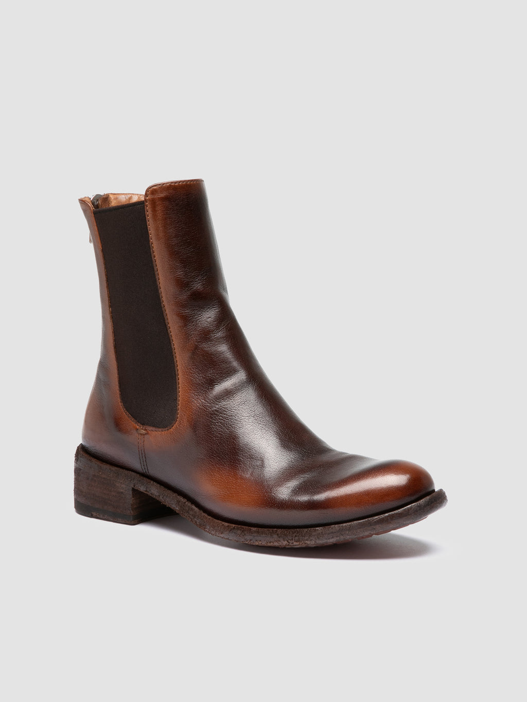 LISON 017 - Braune Chelsea-Stiefel aus Leder - image 3,side view
