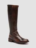 LISON 035 - Braune Stretch-Lederstiefel - thumb image 3,side view