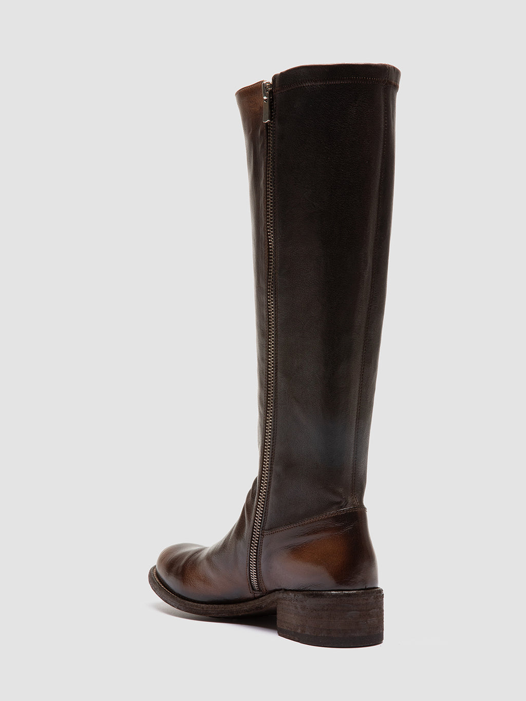 LISON 035 - Braune Stretch-Lederstiefel - image 4,side view
