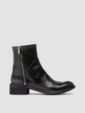 LISON 066 - Grey Leather Zipped Boots - thumb image 1,side view