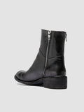 LISON 066 - Grey Leather Zipped Boots - thumb image 4,side view