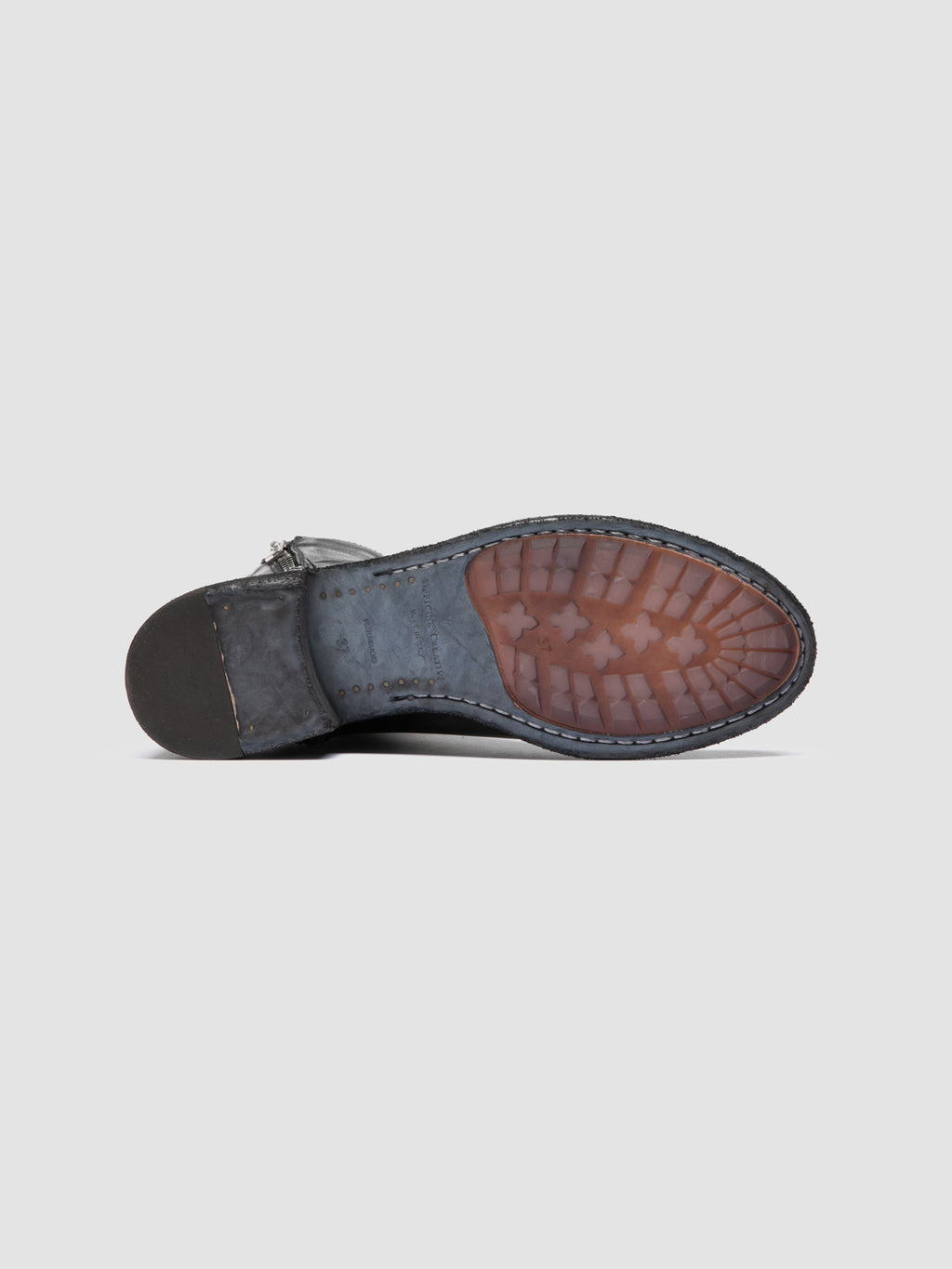 LISON 066 - Grey Leather Zipped Boots - image 5,side view