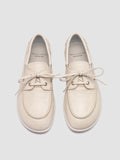 LOVE 101 - White Leather Boat Shoes - thumb image 2,side view