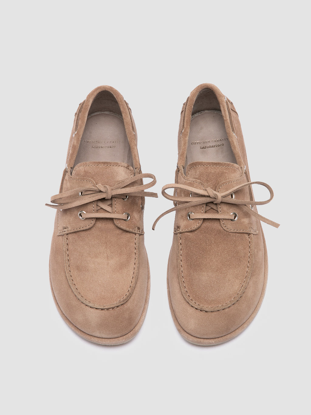 LOVE 101 - Taupe Suede Boat Shoes - image 2,side view