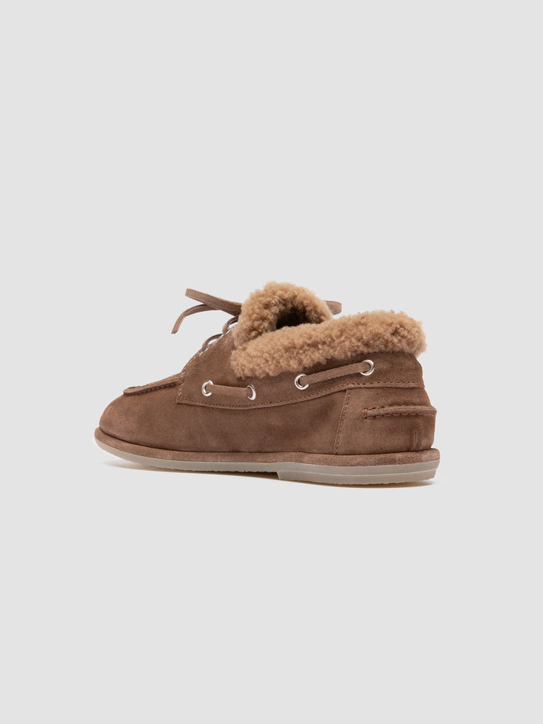 LOVE 103 - Brown Suede Boat Shoes Officine Creative - 4