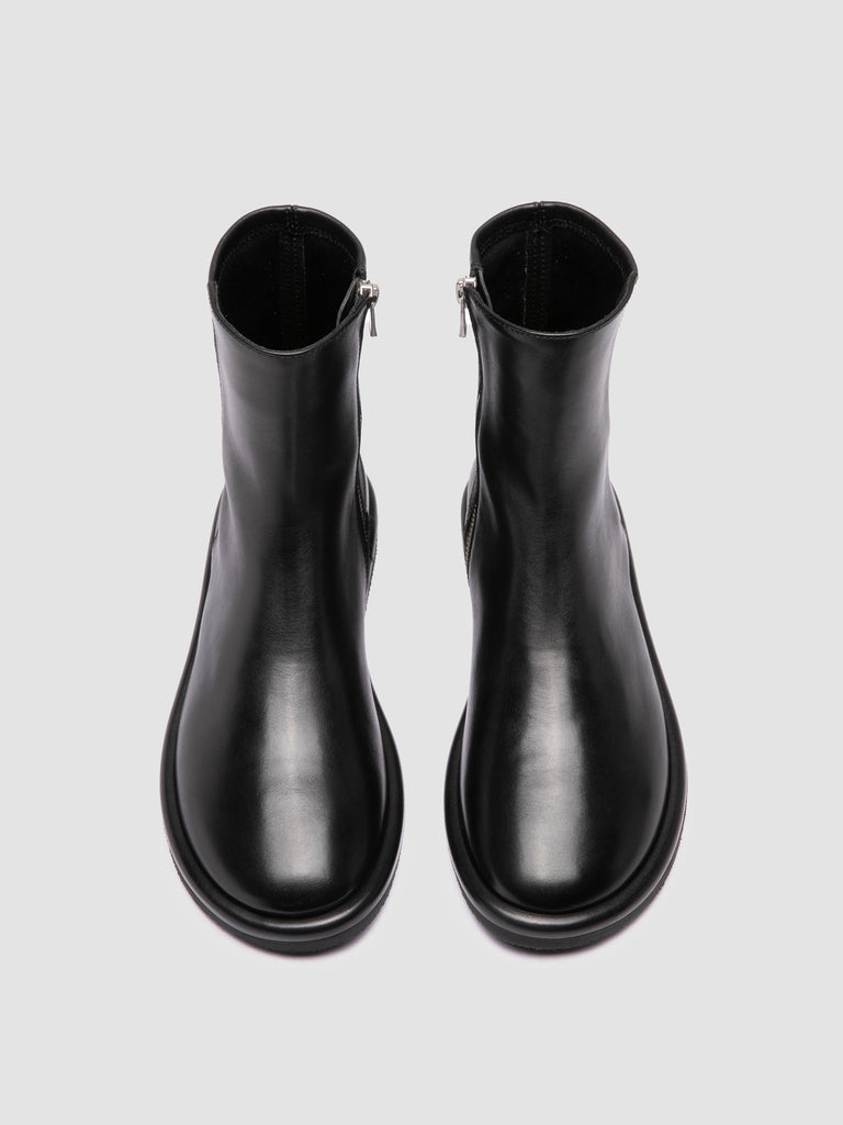 MARJORY 106 - Black Leather Zipped Boots Officine Creative - 2