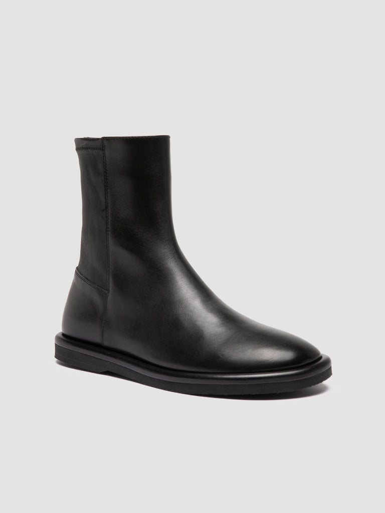 MARJORY 106 - Black Leather Zipped Boots Officine Creative - 3