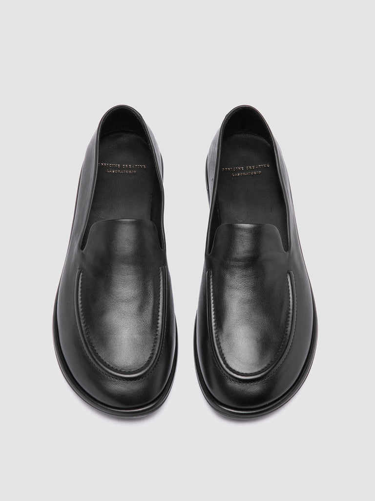 MIENNE 101 - Black Leather Loafers-hover
