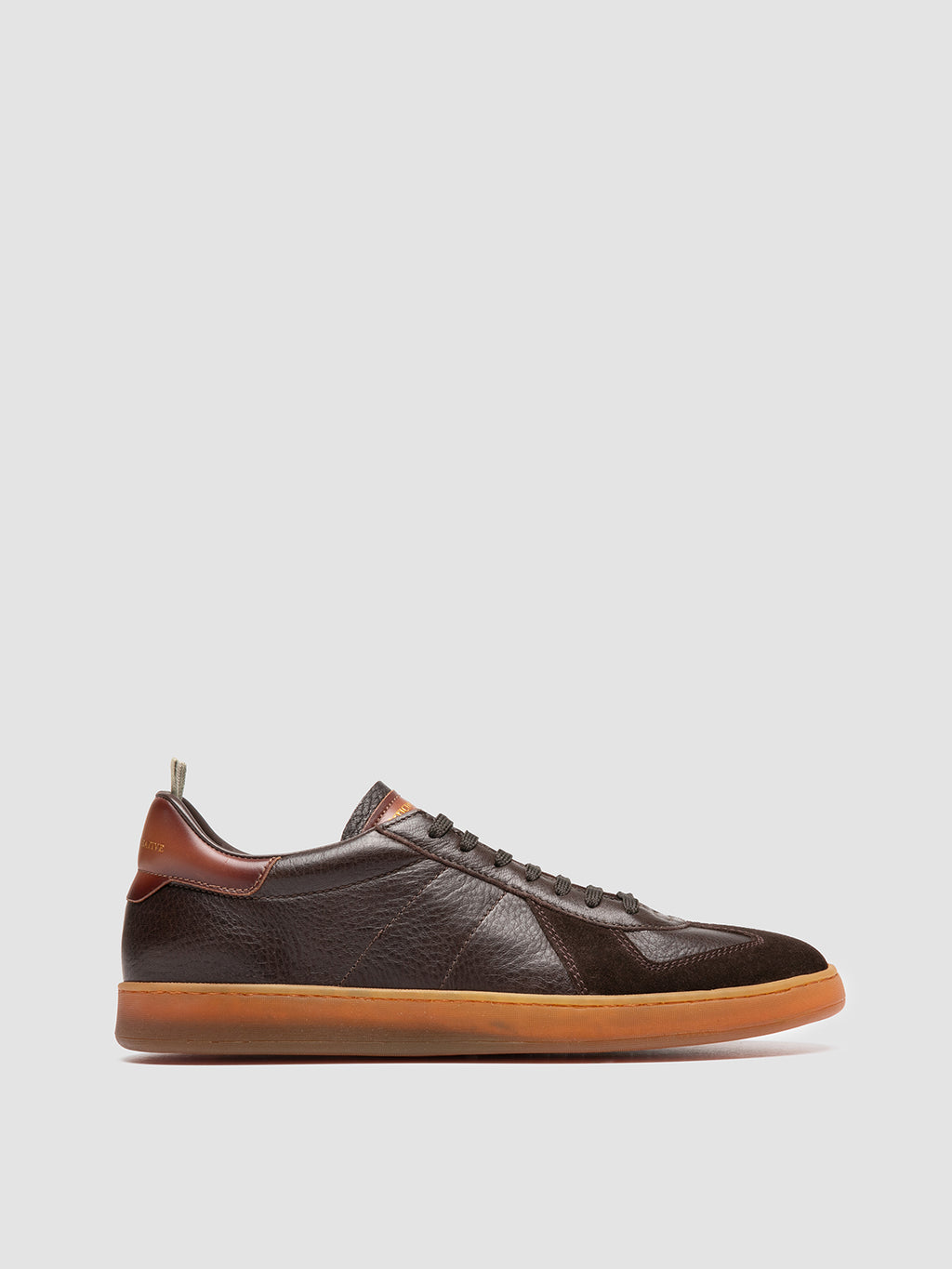 MILITIA 001 - Brown Leather Sneakers - image 1,side view