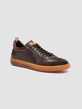 MILITIA 001 - Brown Leather Sneakers - thumb image 3,side view