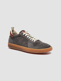 MILITIA 002 - Grey Suede and Leather Sneakers - thumb image 3,side view