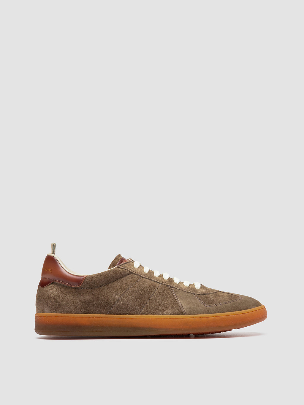 MILITIA 002 - Grüne Low-Top-Sneakers aus Wildleder und Leder - image 1,side view