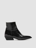 NOELIE DD 102 - schwarze Lederstiefel mit Reißverschluss - thumb image 1,side view