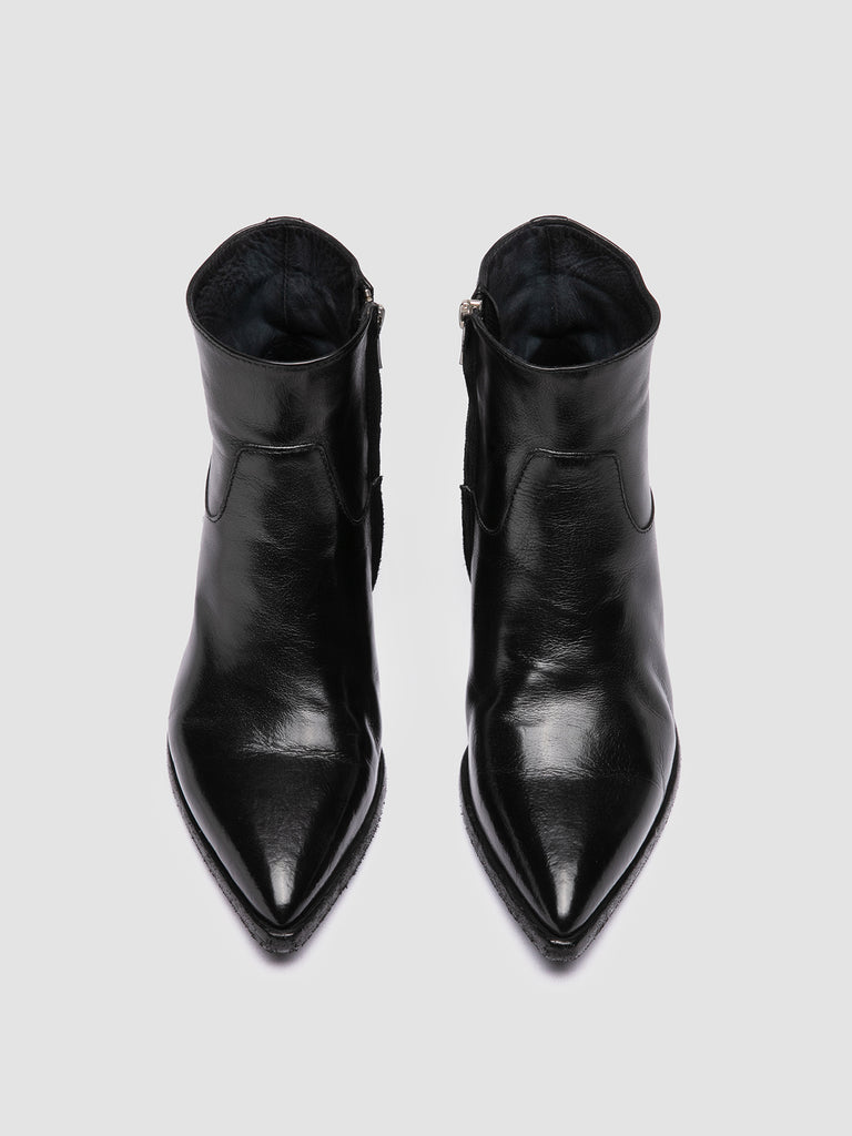 NOELIE DD 102 - Black Leather Zipped Boots Women Officine Creative - 2