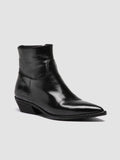 NOELIE DD 102 - schwarze Lederstiefel mit Reißverschluss - thumb image 3,side view