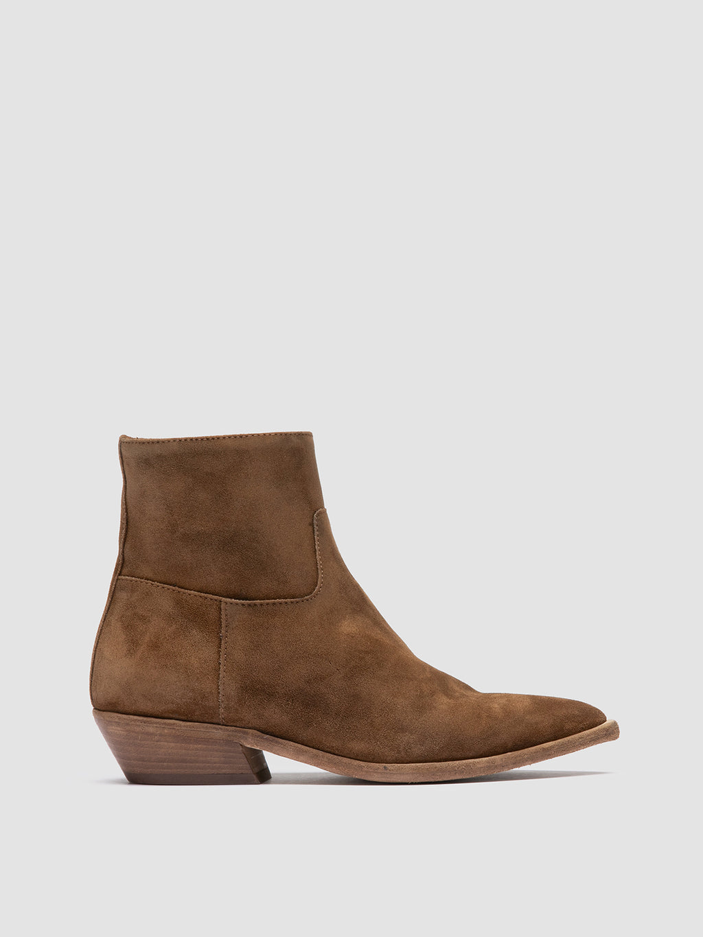 NOELIE DD 102 - braune Wildlederstiefel mit Reißverschluss - image 1,side view