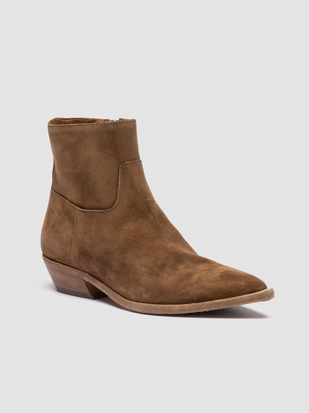 NOELIE DD 102 - braune Wildlederstiefel mit Reißverschluss - image 3,side view
