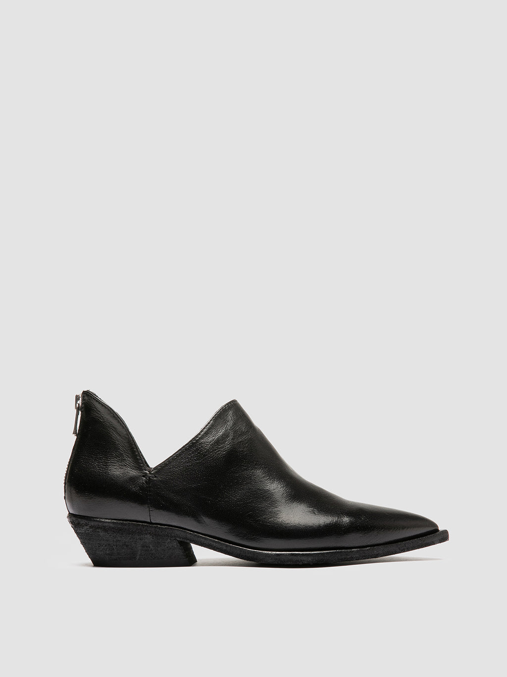 NOELIE DD 106 - Black Leather Zipped Boots - image 1,side view