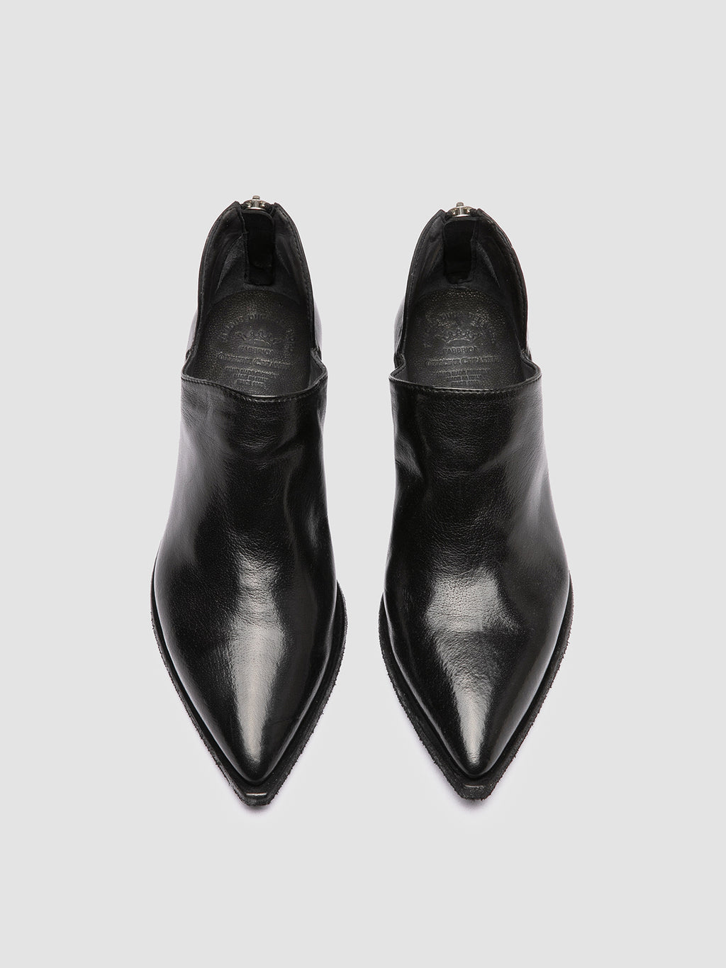 NOELIE DD 106 - Black Leather Zipped Boots - image 2,side view