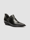 NOELIE DD 106 - Black Leather Zipped Boots - thumb image 3,side view
