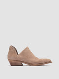 NOELIE DD 106 -Taupe Suede Zipped Boots - thumb image 1,side view