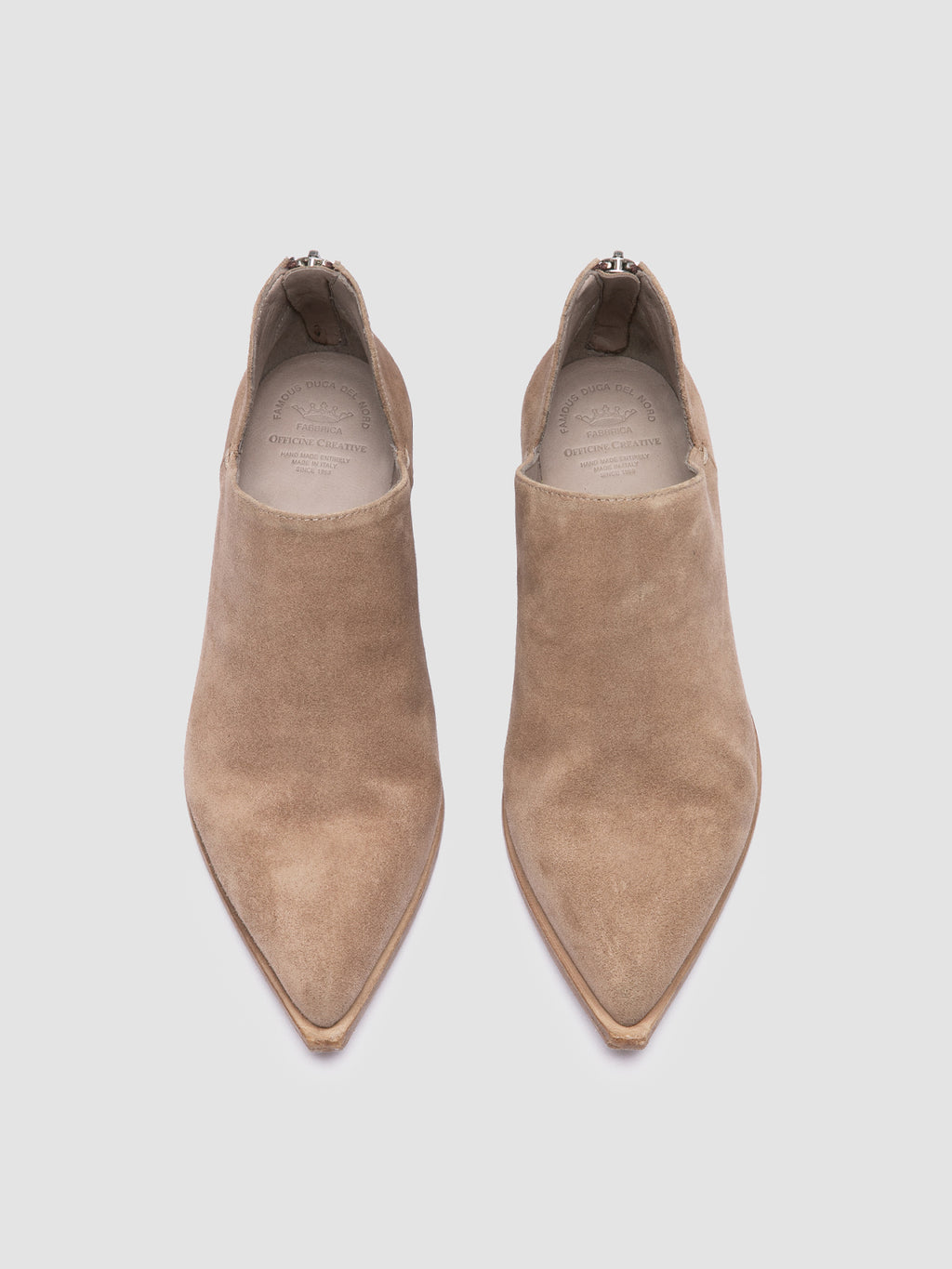 NOELIE DD 106 -Taupe Suede Zipped Boots - image 2,side view