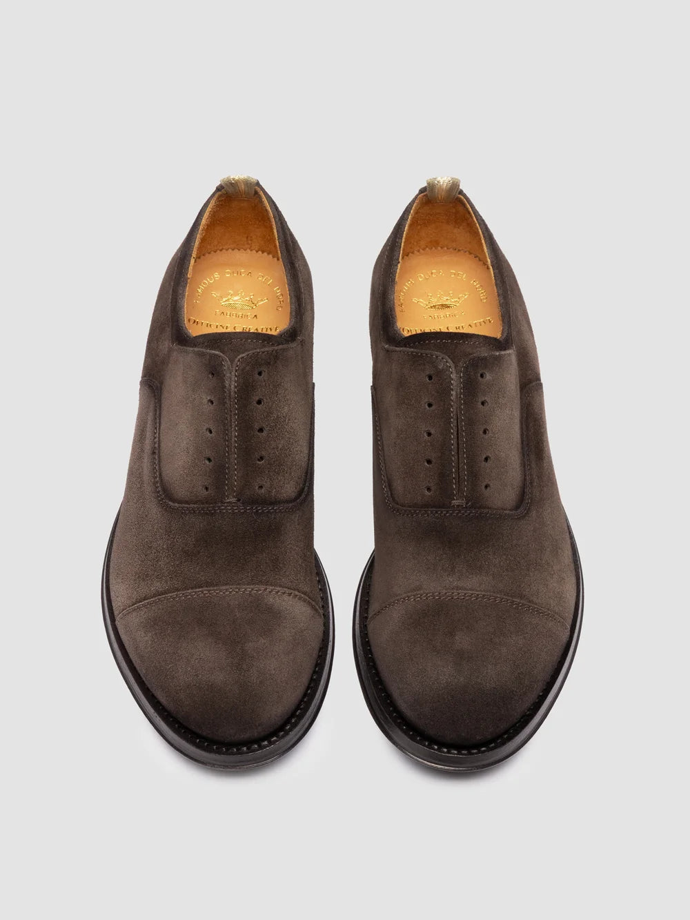 ANATOMIA 015 - Braune Oxford-Schuhe aus Wildleder - image 2,side view
