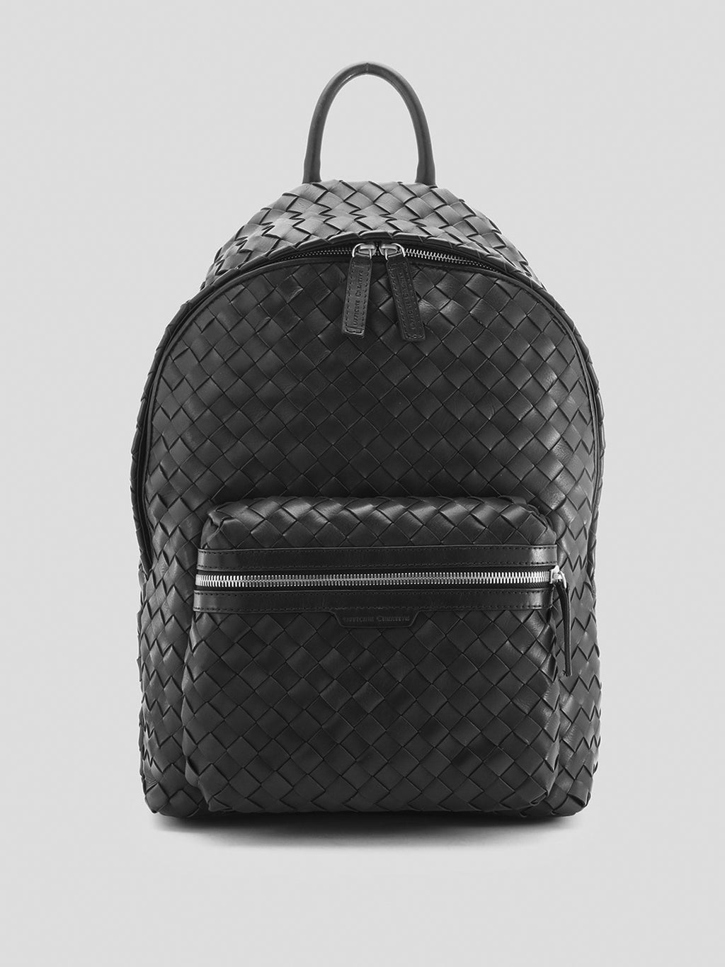 ARMOR 04 - Black Woven Leather Backpack - image 1,side view