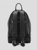 ARMOR 04 - Black Woven Leather Backpack - thumb image 5,side view
