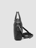 ARMOR 011 - Black Woven Leather Bag - thumb image 5,side view