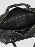 ARMOR 011 - Black Woven Leather Bag - thumb image 7,side view