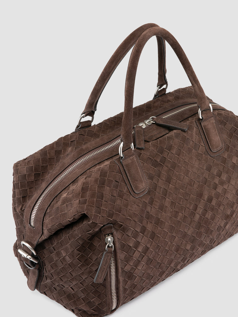 ARMOR 019 - Brown Leather Travel Bag-hover