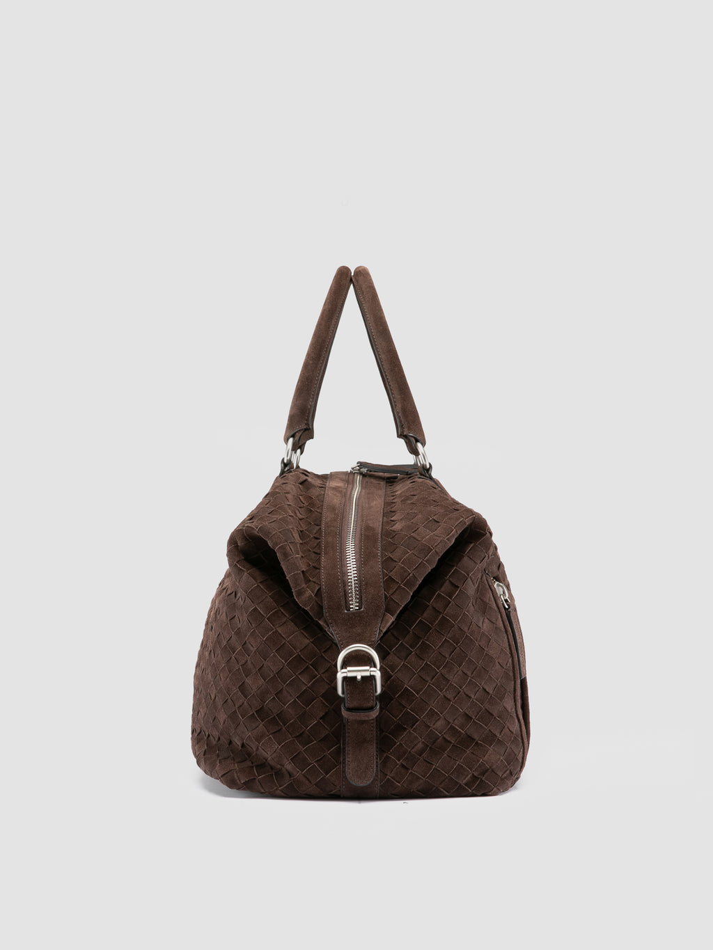 ARMOR 019 - Brown Leather Travel Bag - image 3,side view
