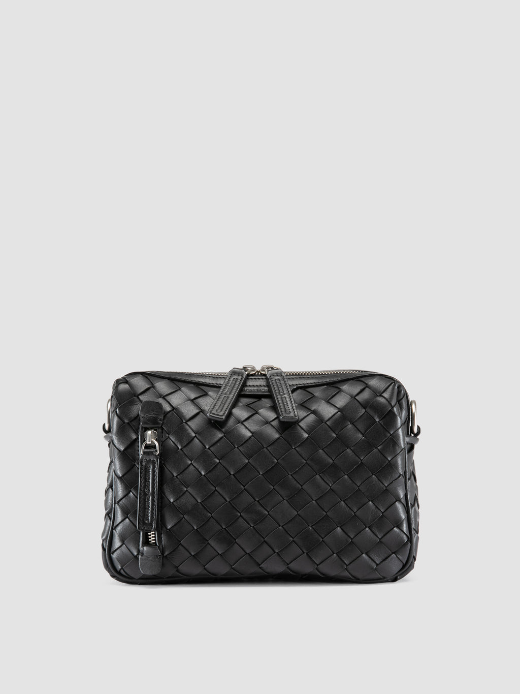 ARMOR 023 - Schwarze Pouch-Tasche aus Leder - image 1,side view