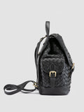 AURA 004 - Black Leather Backpack - thumb image 3,side view