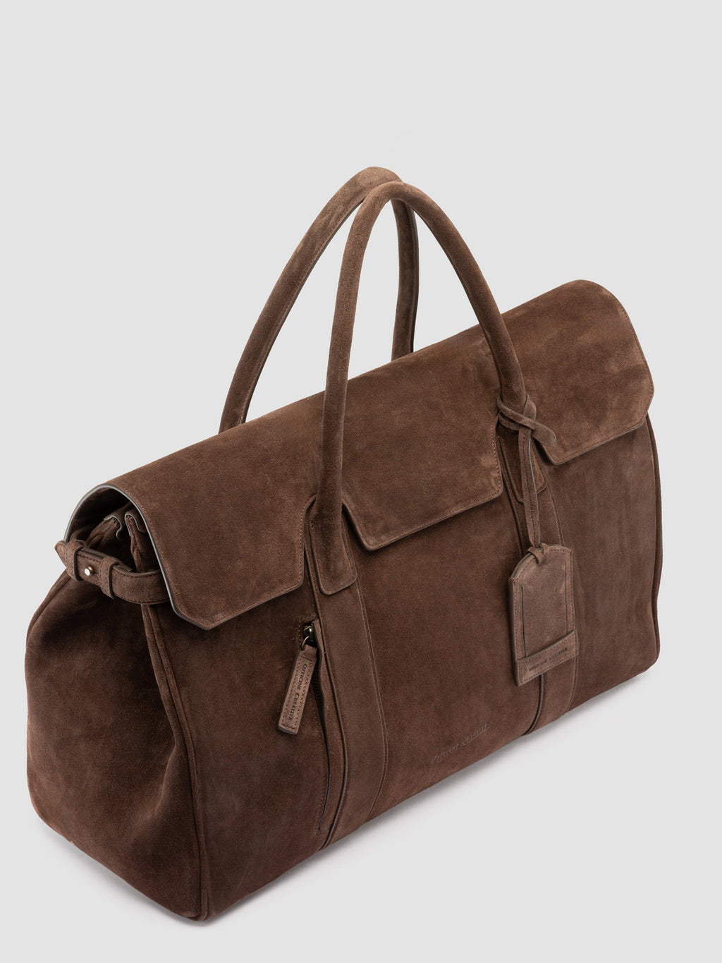 BOSTONIAN 001 - Brown Suede Weekender - image 2,side view