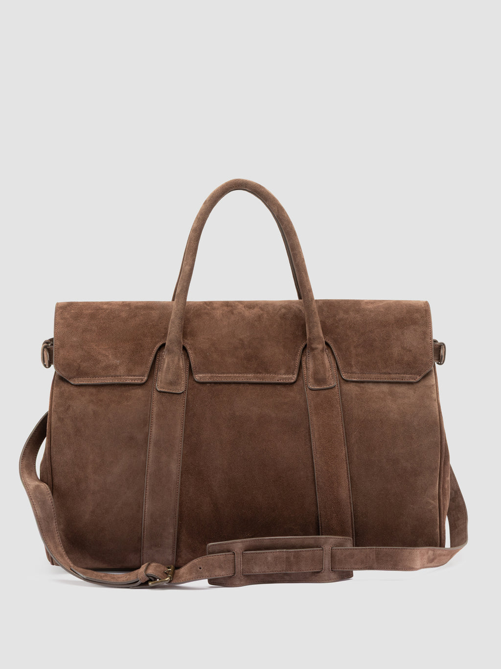 BOSTONIAN 001 - Brown Suede Weekender - image 5,side view