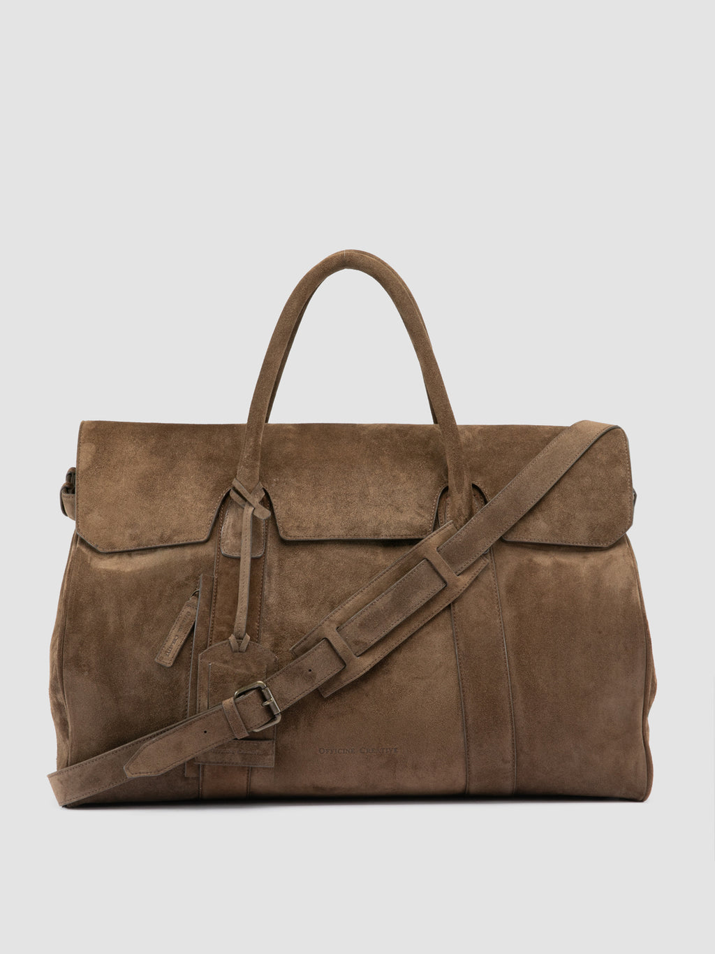 BOSTONIAN 001 - Braune Reisetasche aus Wildleder - image 1,side view