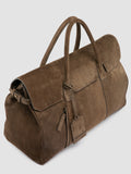 BOSTONIAN 001 - Braune Reisetasche aus Wildleder - thumb image 2,side view