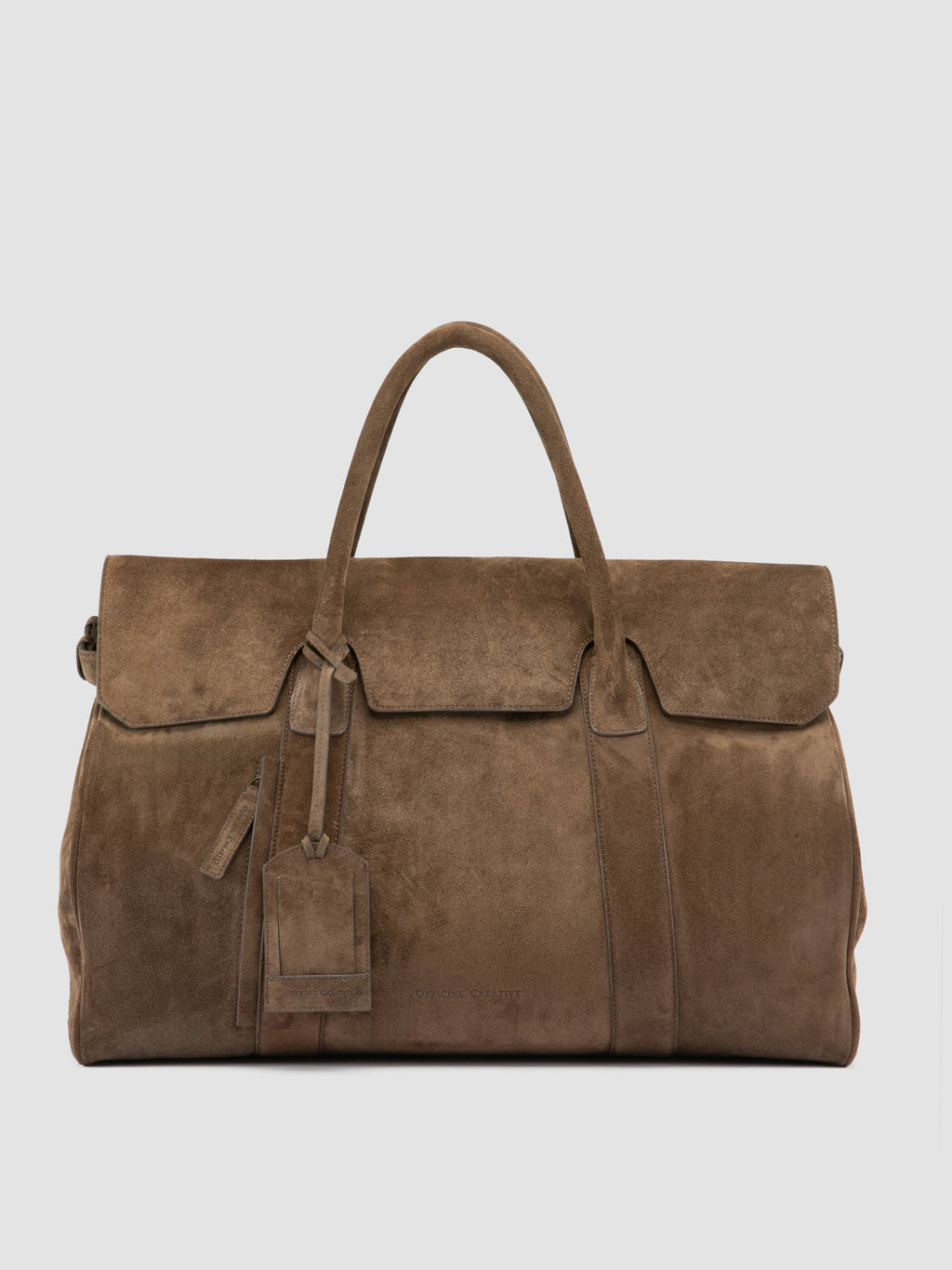 BOSTONIAN 001 - Braune Reisetasche aus Wildleder - image 3,side view