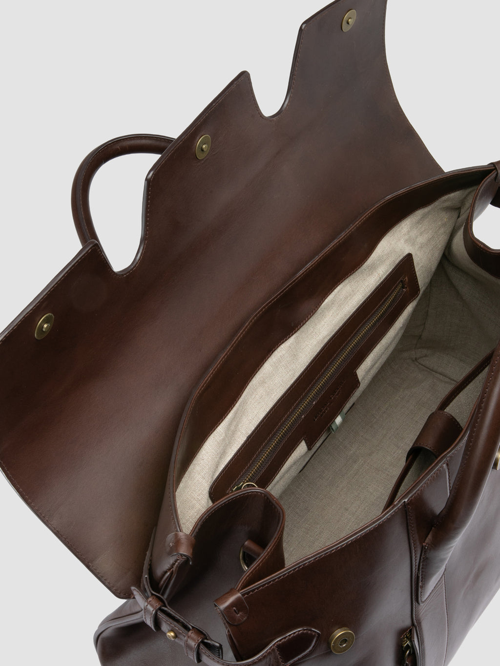 BOSTONIAN 001 - Brown Leather Travel Bag - image 7,side view