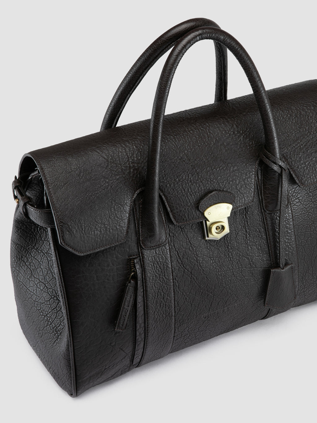 BOSTONIAN 002 - Brown Leather Briefcase - image 2,side view