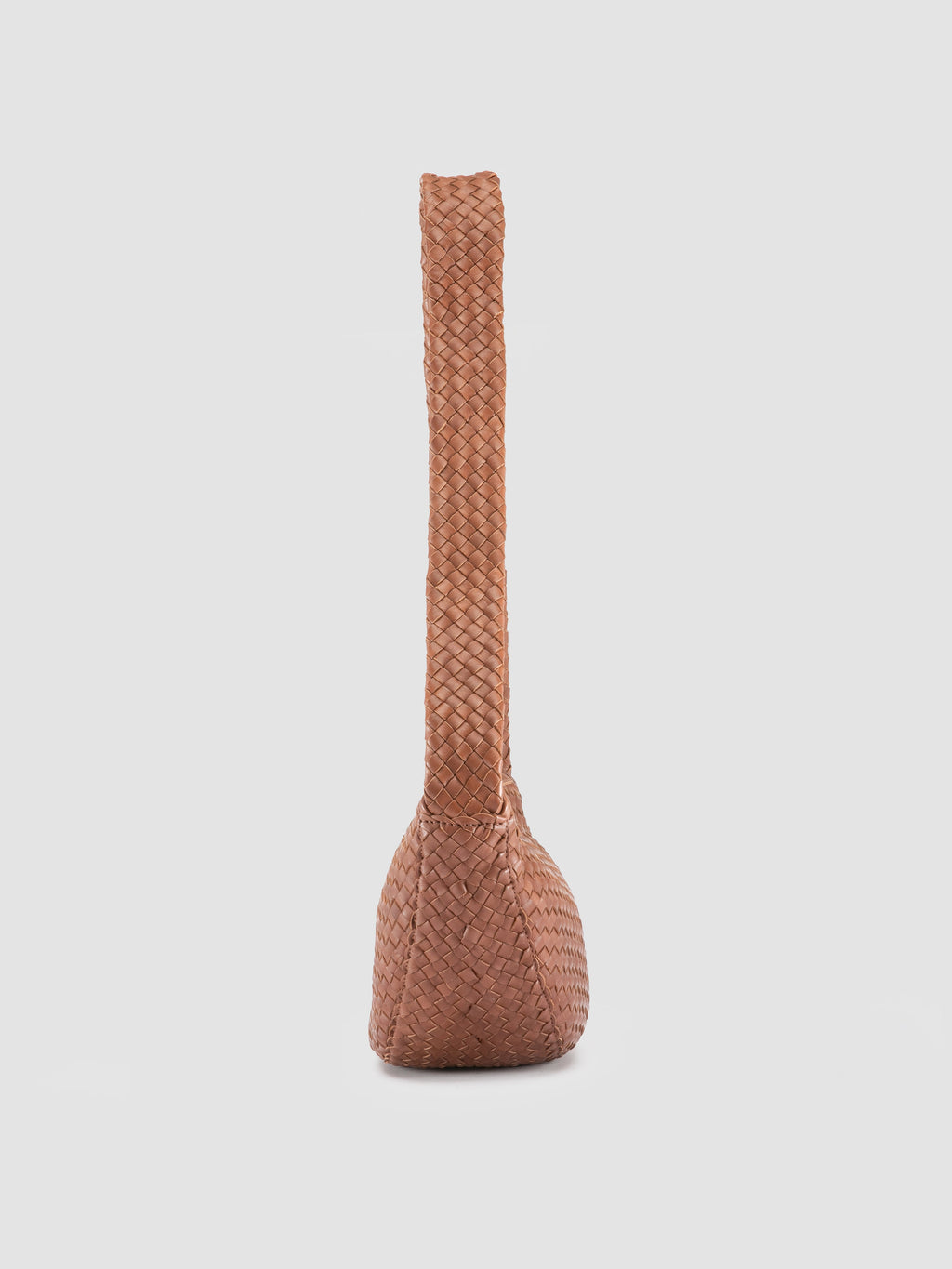 OC CLASS 068 - Braune Umhängetasche aus gewebtem Leder - image 3,side view