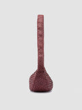 OC CLASS 068 - Burgunderrote Umhängetasche aus gewebtem Leder - thumb image 3,side view